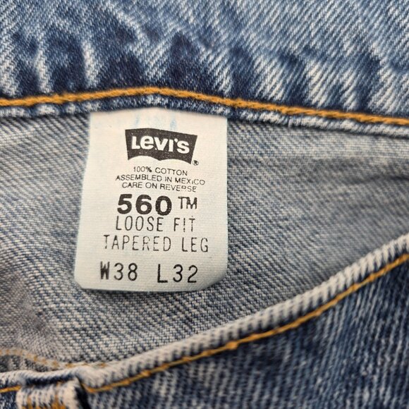 VTG Levis Jeans 560 Loose Fit Tapered Leg Orange Tab 90s Men’s Size 36x32 - Picture 7 of 11